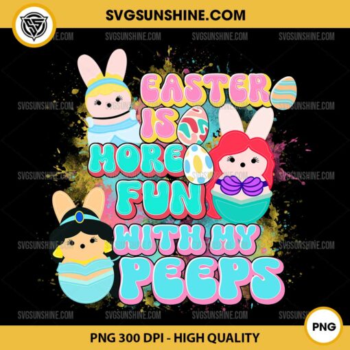 Disney Princess Easter Is More Fun With My Peeps PNG, Disney Princess Easter Bunny PNG