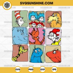 Dr Seuss Friends SVG, Read Across America SVG, Dr Seuss Day SVG