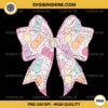 Happy Easter Bow Bunny PNG, Coquette Bow Easter Peeps PNG