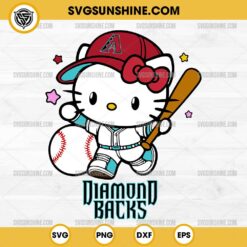 Hello Kitty Arizona Diamondbacks SVG, Hello Kitty Baseball SVG