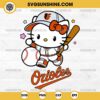 Hello Kitty Baltimore Orioles SVG, Hello Kitty Baseball SVG