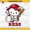 Hello Kitty Cincinnati Reds SVG, Hello Kitty Baseball SVG