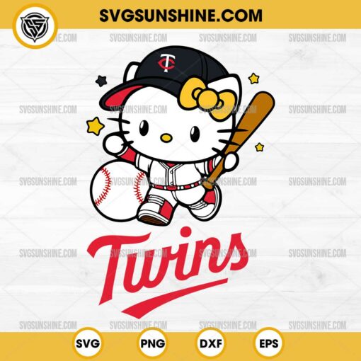 Hello Kitty Minnesota Twins SVG, Hello Kitty Baseball SVG