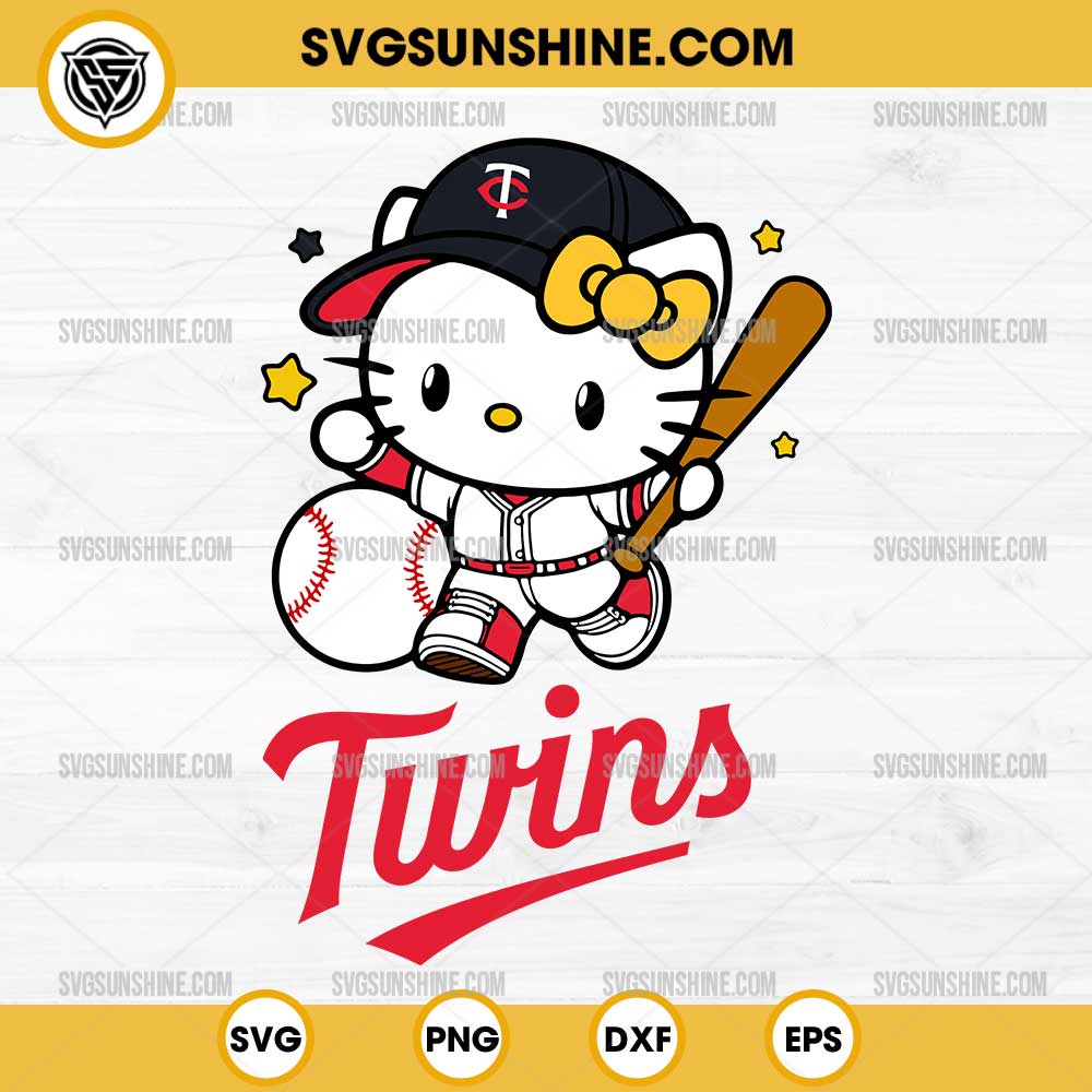 Hello Kitty Minnesota Twins SVG, Hello Kitty Baseball SVG Hello Kitty Minnesota Twins SVG, Hello Kitty Baseball SVG