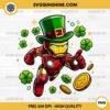 Iron Man Chibi St Patricks Day PNG, Marvel Lucky Shamrock PNG