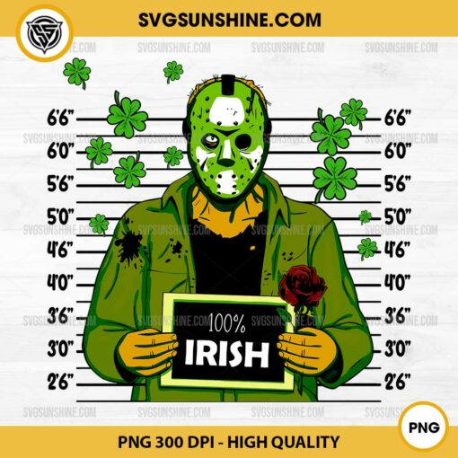 Jason Voorhees 100% Irish PNG, Jason Voorhees Patricks Day PNG