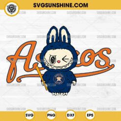 Labubu Houston Astros SVG, Labubu Baseball SVG