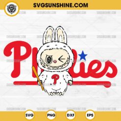 Labubu Philadelphia Phillies SVG, Labubu Baseball SVG