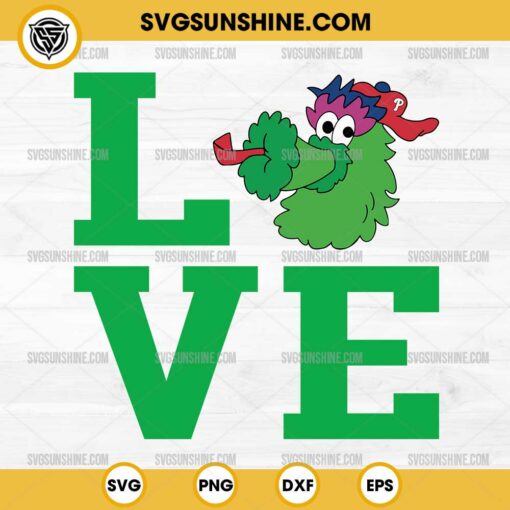 Love Phillies Phanatic SVG, Philadelphia Phillies Baseball SVG