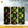 Irish Four Leaf Clover St Patricks Day 20oz Tumbler Wrap PNG