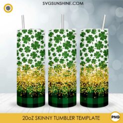 Lucky Shamrock St Patricks Day 20oz Tumbler Wrap PNG