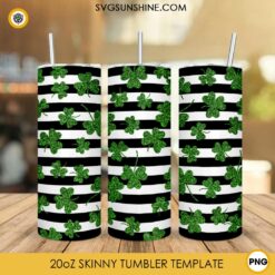 Saint Patricks Day Clover 20oz Tumbler Wrap PNG