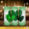 Green Leopard Heart St Patricks Day 20oz Tumbler Wrap PNG
