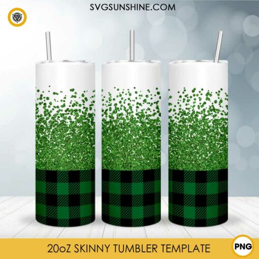 Green Irish St Patricks Day 20oz Tumbler Wrap PNG