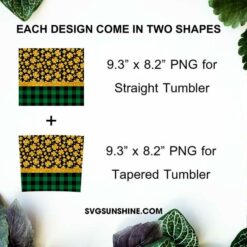 St Patricks Day Gold Clover 20oz Tumbler Wrap PNG