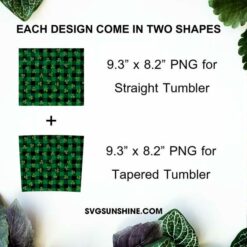 Shamrock Plaid St Patricks Day 20oz Tumbler Wrap PNG