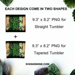 Happy Go Lucky St Patricks Day 20oz Tumbler Wrap PNG