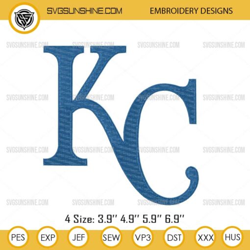 Kansas City Royals Logo Embroidery Design Files