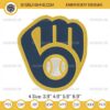 Milwaukee Brewers Logo Embroidery Design Files