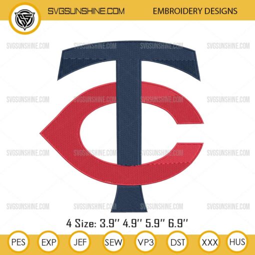 Minnesota Twins Logo Embroidery Design Files