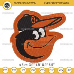 Baltimore Orioles Logo Embroidery Design Files