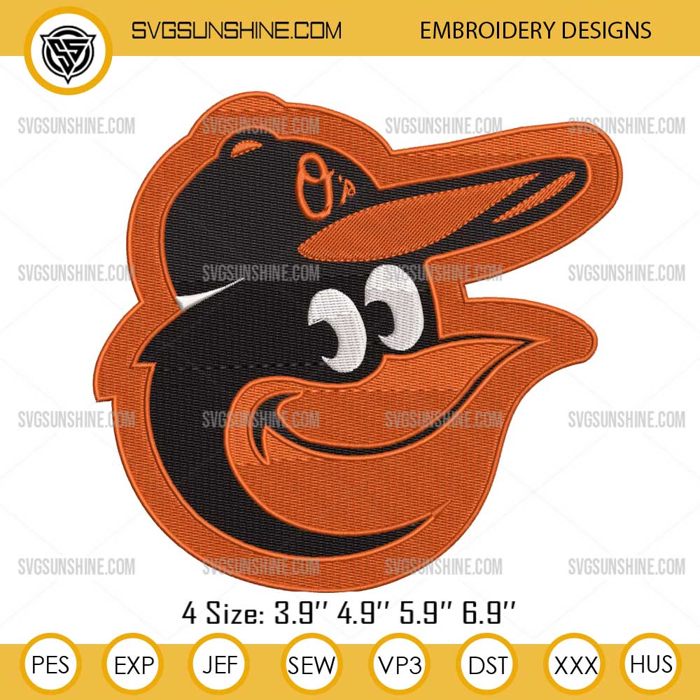 Baltimore Orioles Logo Embroidery Design Files Baltimore Orioles Logo Embroidery Design Files