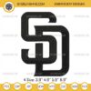 San Diego Padres Embroidery Design Files