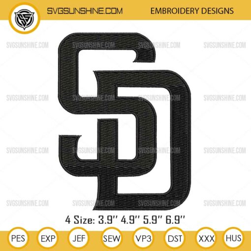 San Diego Padres Embroidery Design Files