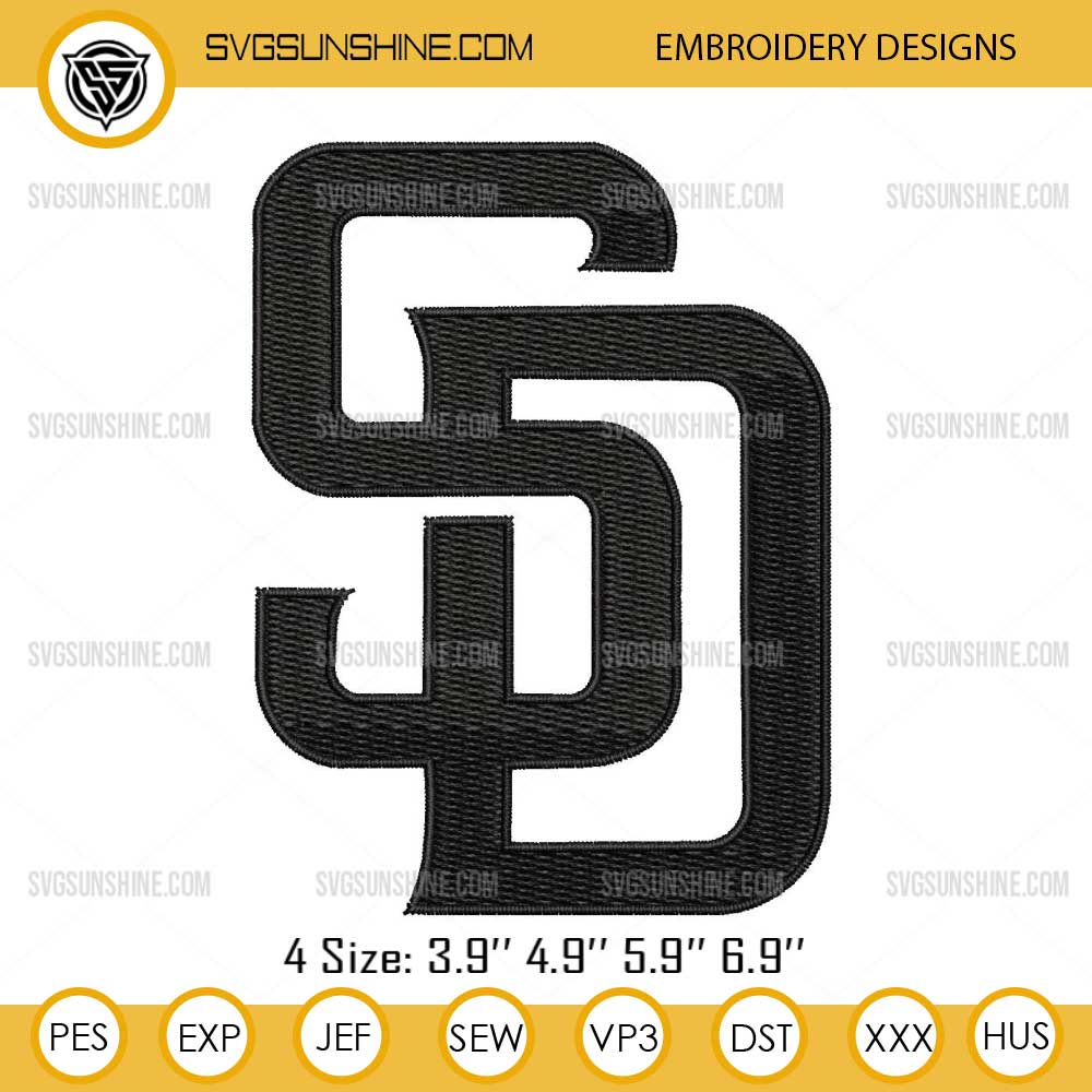 San Diego Padres Embroidery Design Files San Diego Padres Embroidery Design Files