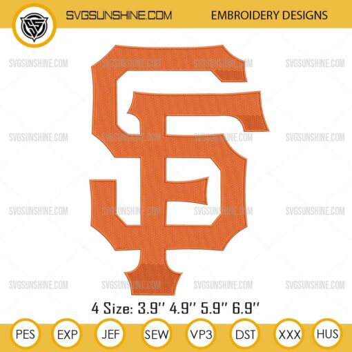 San Francisco Giants Logo Embroidery Design Files