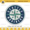 Seattle Mariners Logo Embroidery Design Files