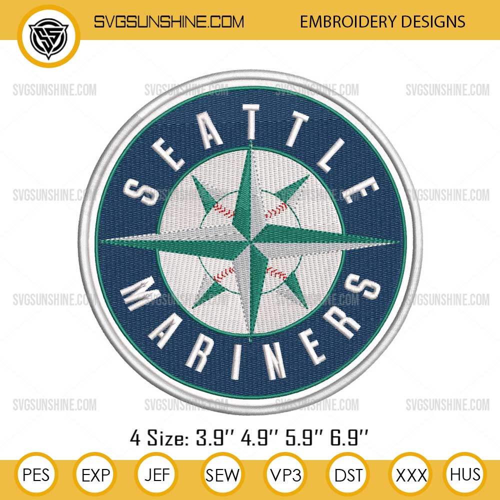 Seattle Mariners Logo Embroidery Design Files Seattle Mariners Logo Embroidery Design Files