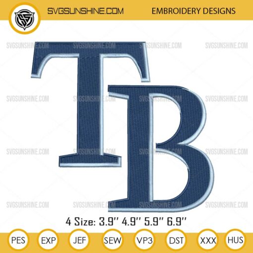 Tampa Bay Rays Logo Embroidery Design Files