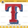Texas Rangers Logo Embroidery Design Files