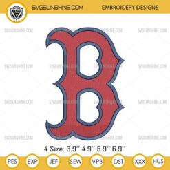 Boston Red Sox Logo Embroidery Design Files