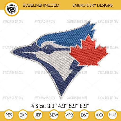 Toronto Blue Jays Logo Embroidery Design Files