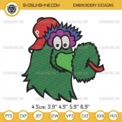 Phillie Phanatic Philadelphia Phillies Mascot Embroidery Design Files