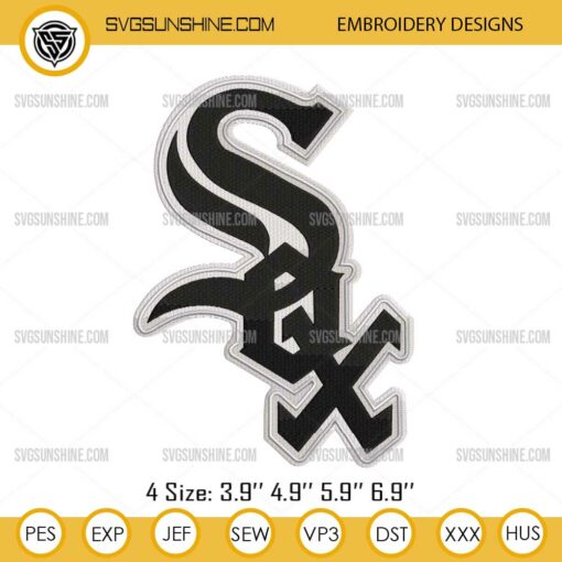 Chicago White Sox Logo Embroidery Design Files