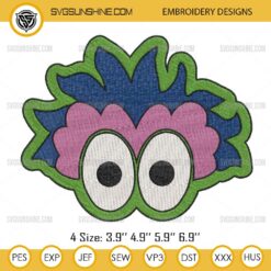 Phillies Phanatic Eyes Embroidery Design Files