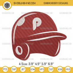 Philadelphia Phillies Helmet Embroidery Design Files