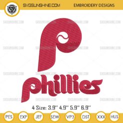 Philadelphia Phillies Logo Embroidery Design Files