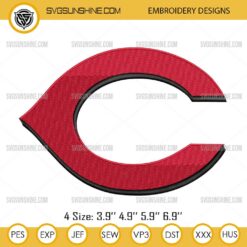 Cincinnati Reds Logo Embroidery Design Files