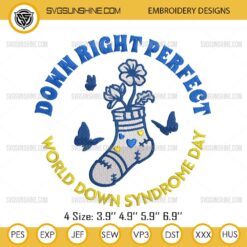 World Down Syndrome Day Embroidery Design Files