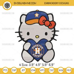 Hello Kitty Houston Astros Embroidery Design Files