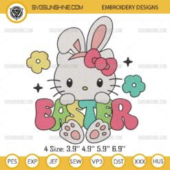 Hello Kitty Bunny Easter Embroidery Design Files