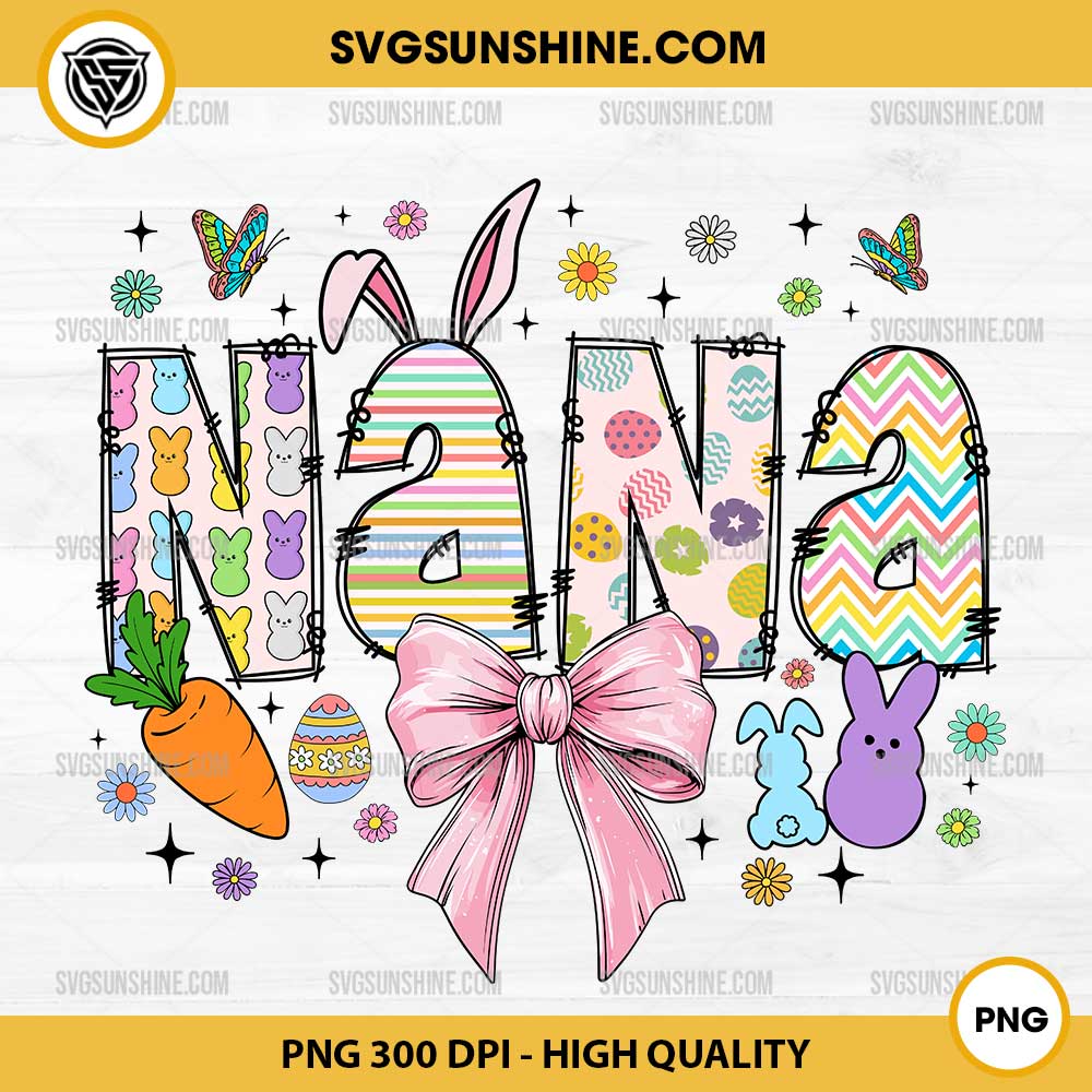 Nana Easter Bunny PNG, Coquette Easter Nana PNG Nana Easter Bunny PNG, Coquette Easter Nana PNG