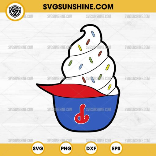 Phillies Helmet Ice Cream SVG, Philadelphia Phillies SVG, Ice Cream Helmet SVG