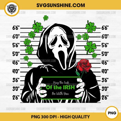 Scream Ghostface St Patricks Day PNG, Scream St. Patrick's Day Horror Movie PNG