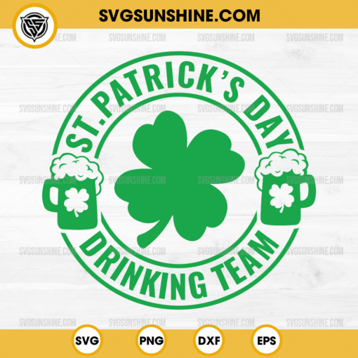 St Patricks Day Drinking Team SVG, Irish Drinking Team SVG, St Patrick's Day Beer SVG