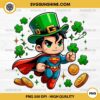 Superman Chibi St Patricks Day PNG, Marvel Lucky Shamrock PNG